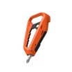 Closeup of the M100 multitool in blaze orange with the screwdriver bit inserted