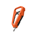 Closeup of the M100 multitool in blaze orange with the screwdriver bit inserted